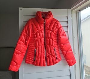 Guess Women's Vibrant Red Puffer Jacket